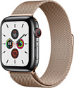 Apple Watch Series 5 44mm GPS + Cellular Stainless Steel Case with Milanese Loop