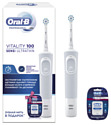Oral-B Vitality 100 Sensi UltraThin + зубная нить