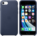 Apple Leather Case для iPhone SE (темно-синий)