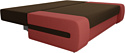 Лига диванов Денвер 105872 (микровельвет, коричневый/коралловый)