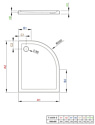 Radaway Tasos E 100x80 (левый) (STE1086-30L)