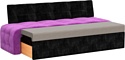 Mebelico Люксор (прямой, вельвет, фиолетовый/черный)