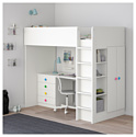 Ikea Стува/Фолья 200x90 (4 ящика, 2 дверцы, белый) 792.752.42