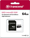 Transcend microSDXC TS64GUSD350V 64GB (с адаптером)