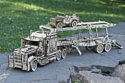 Wood Trick Прицеп-автовоз с военным кабриоджипом 1234-18
