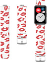 Rumi силиконовый для Huawei Watch FIT, Watch FIT Elegant (поцелуи)