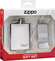 Zippo Brushed Chrome 49358 (с фляжкой 89 мл)