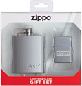 Zippo Brushed Chrome 49358 (с фляжкой 89 мл)