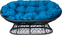M-Group Мамасан 12110303 (серый ротанг/голубая подушка)