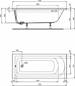 Ideal Standard Hotline K274601 170x75