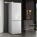 Weissgauff WRK 185 Total NoFrost Inverter White Glass