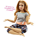 Barbie Made To Move Doll - Curvy with Auburn Hair FTG84