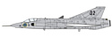 Hasegawa Самолет-разведчик S35E Draken Natural Metal