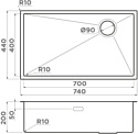 Omoikiri Taki Side 74-U/IF 