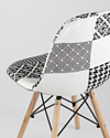 Stool Group Eames DSW (пэчворк черный/белый)