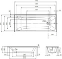 Am.Pm Gem W90A-150-070W-A с каркасом