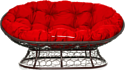 M-Group Мамасан 12110206 (коричневый ротанг/красная подушка)