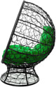 M-Group Кокос на подставке 11590404 (черный ротанг/зеленая подушка)