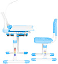 Anatomica Vitera + стул + выдвижной ящик + подставка + светильник (белый/голубой)