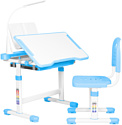 Anatomica Vitera + стул + выдвижной ящик + подставка + светильник (белый/голубой)