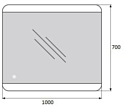 BelBagno  SPC-CEZ-1000-700-LED-BTN