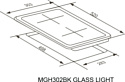 Meferi MGH302BK Glass Light