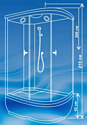 Водный мир Стандарт ВМ-886 Е R 80x120 (тонированное стекло)