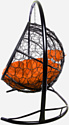 M-Group Лежебока 11180407 (с черным ротангом/оранжевая подушка)