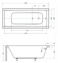 Besco Modern 160x70