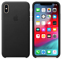 Apple Leather Case для iPhone XS Max Black