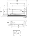 Am.Pm Gem W90A-170-075W-A с каркасом