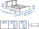 Ikea Сонгесанд 200x140 (два ящика, белый, без основания) 792.412.09