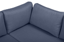 Divan Мансберг Textile Blue (правый, рогожка, синий)