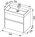 Aquanet Тумба Бруклин 70 00212597 с умывальником Slim Synergy (белый)