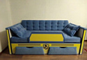 Настоящая мебель Спорт 80x170 с дополнительным спальным местом (вельвет)