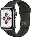 Apple Watch Series 5 44mm GPS + Cellular Stainless Steel Case with Sport Band