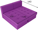 Лига диванов Сплит 101961 (фиолетовый)