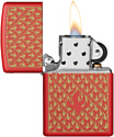Zippo Red Matte Flame Pattern 49573