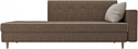 Лига диванов Селена 105238 (правый, рогожка, коричневый/бежевый)