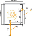 Cezares SLIDER-AH-2-90/100-100/110-C-Cr