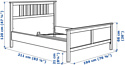 Ikea Хемнэс 200x180 (белый, без основания) 992.108.29