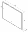 Континент  Amer Led 120x70 (с бесконтактным сенсором, черный, нейтральная подсветка)