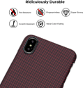 Pitaka MagEZ для iPhone Xs (plain, черный/красный)