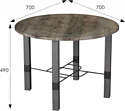 Мебелик Лючия 3102 (серый бетон/серый/дуб крымский состаренный)