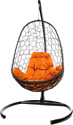 M-Group Овал 11140207 (коричневый ротанг/оранжевая подушка)