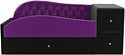 Лига диванов Джуниор 120x61 102200 (микровельвет, фиолетовый/черный)
