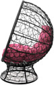 M-Group Кокос на подставке 11590408 (черный ротанг/розовая подушка)