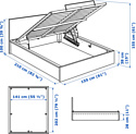 Ikea Мальм 200x140 (дуб беленый, с ПМ) 304.126.79