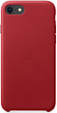 Apple Leather Case для iPhone SE 2020 (красный)
