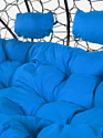 M-Group Лежебока 11180410 (с черным ротангом/синяя подушка)